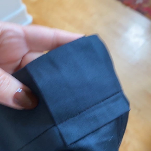 Akris Punto designer skirt lined black teal color size 8 cotton w viscose lining - Picture 7 of 7